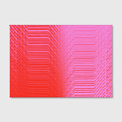 Холст прямоугольный Красные градиентные линии, цвет: 3D-принт — фото 2
