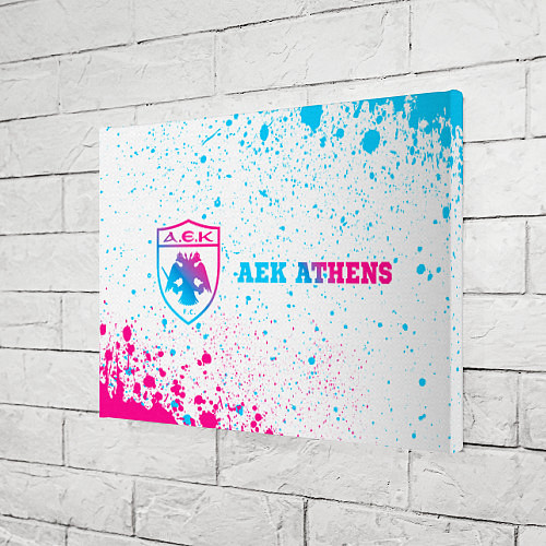 Картина прямоугольная AEK Athens neon gradient style по-горизонтали / 3D-принт – фото 3