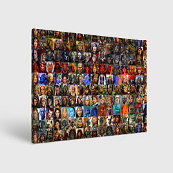Холст прямоугольный Портреты всех героев, цвет: 3D-принт