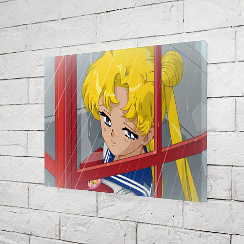 Картина прямоугольная Sailor Moon Усаги Цукино грустит / 3D-принт – фото 3