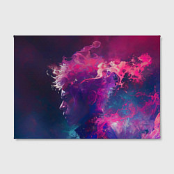 Холст прямоугольный Человек растворяющийся в фиолетовом дыму, цвет: 3D-принт — фото 2