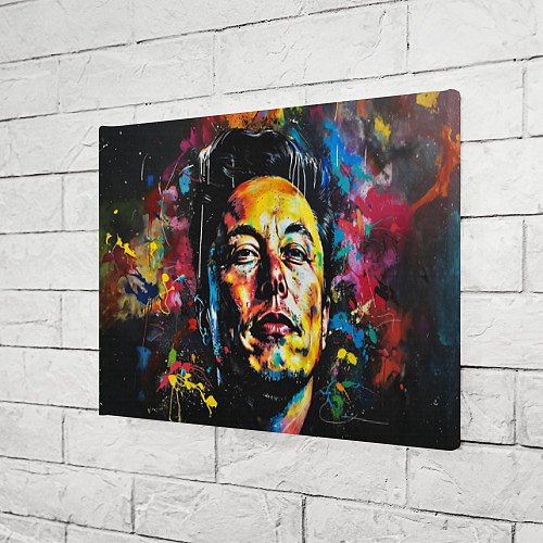 Картина прямоугольная Граффити портрет Илона Маска / 3D-принт – фото 3