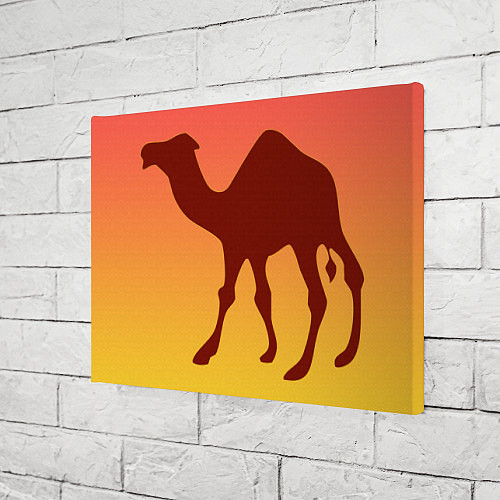 Картина прямоугольная Коричневый силуэт верблюда / 3D-принт – фото 3