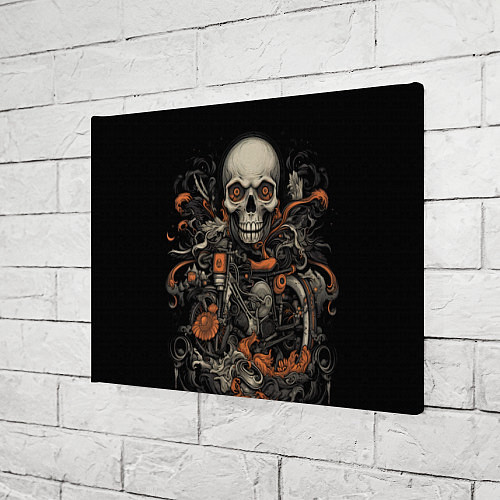 Картина прямоугольная Череп байкера: мото-дух / 3D-принт – фото 3