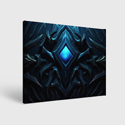 Холст прямоугольный Синие магическое свещение, цвет: 3D-принт