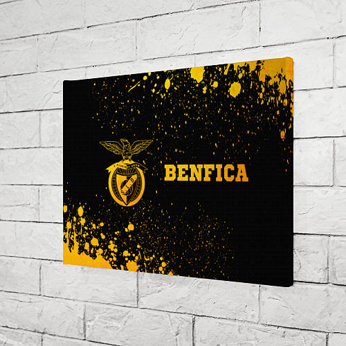 Картина прямоугольная Benfica - gold gradient по-горизонтали / 3D-принт – фото 3