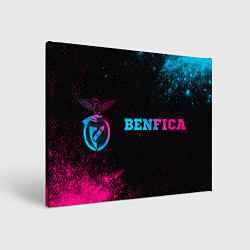 Холст прямоугольный Benfica - neon gradient по-горизонтали, цвет: 3D-принт