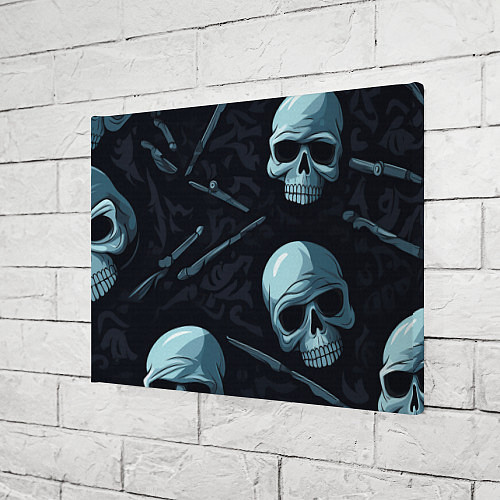 Картина прямоугольная Черепа и ножи / 3D-принт – фото 3