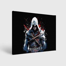 Холст прямоугольный Assassins creed мазки красок, цвет: 3D-принт