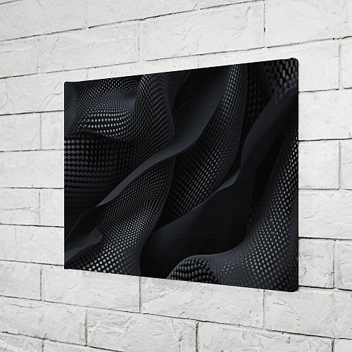 Картина прямоугольная Черная геометрическая материя / 3D-принт – фото 3