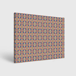 Холст прямоугольный Марокканская мозаика цветочный узор, цвет: 3D-принт