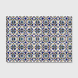 Холст прямоугольный Сине-белая марокканская мозаика, цвет: 3D-принт — фото 2