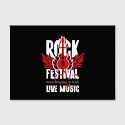 Холст прямоугольный Rock festival - live music, цвет: 3D-принт — фото 2