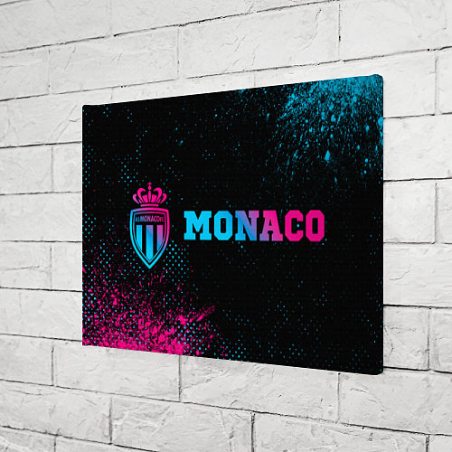 Картина прямоугольная Monaco - neon gradient по-горизонтали / 3D-принт – фото 3