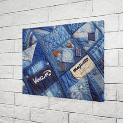 Холст прямоугольный Vanguard jeans patchwork - ai art, цвет: 3D-принт — фото 2