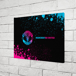Холст прямоугольный Manchester United - neon gradient по-горизонтали, цвет: 3D-принт — фото 2
