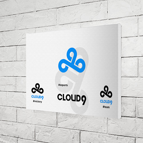 Картина прямоугольная Cloud9 - esports white / 3D-принт – фото 3