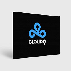 Холст прямоугольный Cloud9 - esports logo, цвет: 3D-принт