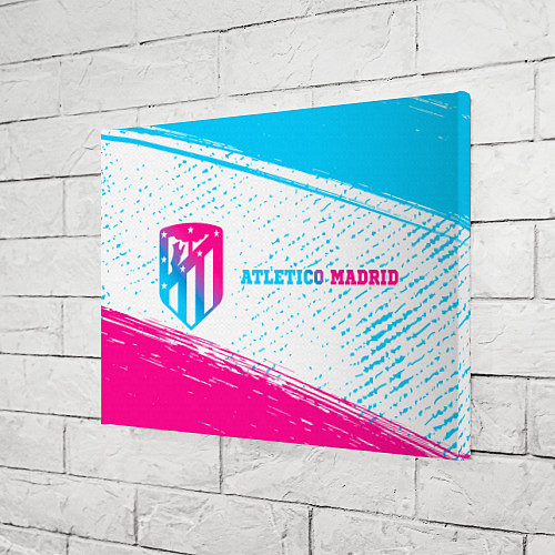 Картина прямоугольная Atletico Madrid neon gradient style по-горизонтали / 3D-принт – фото 3