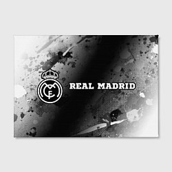 Холст прямоугольный Real Madrid sport на темном фоне по-горизонтали, цвет: 3D-принт — фото 2