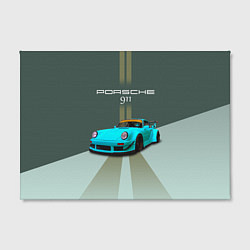 Холст прямоугольный Порше 911 спортивный немецкий автомобиль, цвет: 3D-принт — фото 2