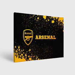 Холст прямоугольный Arsenal - gold gradient по-горизонтали, цвет: 3D-принт