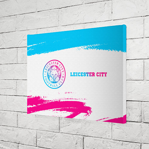 Картина прямоугольная Leicester City neon gradient style по-горизонтали / 3D-принт – фото 3