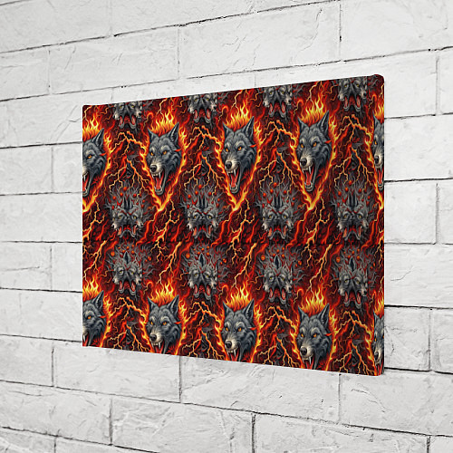 Картина прямоугольная Волки эпичный паттерн / 3D-принт – фото 3
