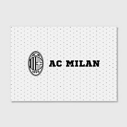 Холст прямоугольный AC Milan sport на светлом фоне по-горизонтали, цвет: 3D-принт — фото 2
