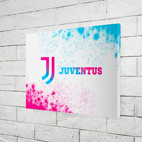 Картина прямоугольная Juventus neon gradient style по-горизонтали / 3D-принт – фото 3
