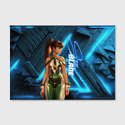 Холст прямоугольный Stellar Blade Eve неоновая абстракция, цвет: 3D-принт — фото 2