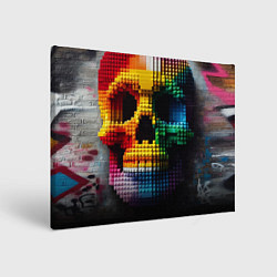 Холст прямоугольный Lego skull fantasy - ai art, цвет: 3D-принт