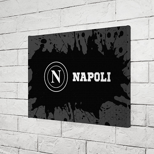 Картина прямоугольная Napoli sport на темном фоне по-горизонтали / 3D-принт – фото 3