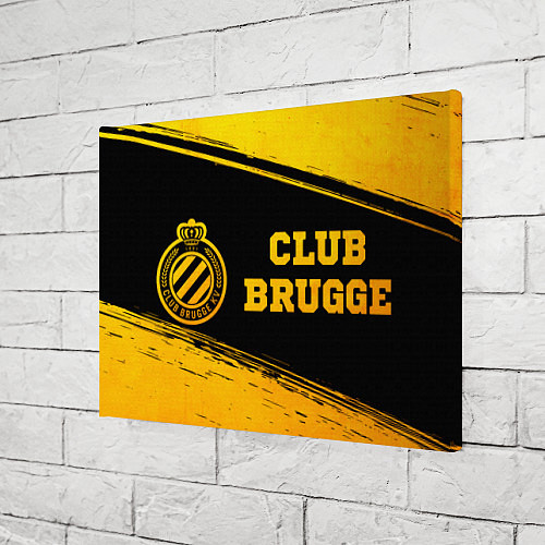 Картина прямоугольная Club Brugge - gold gradient по-горизонтали / 3D-принт – фото 3