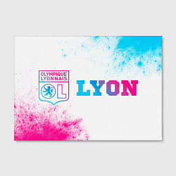 Холст прямоугольный Lyon neon gradient style по-горизонтали, цвет: 3D-принт — фото 2