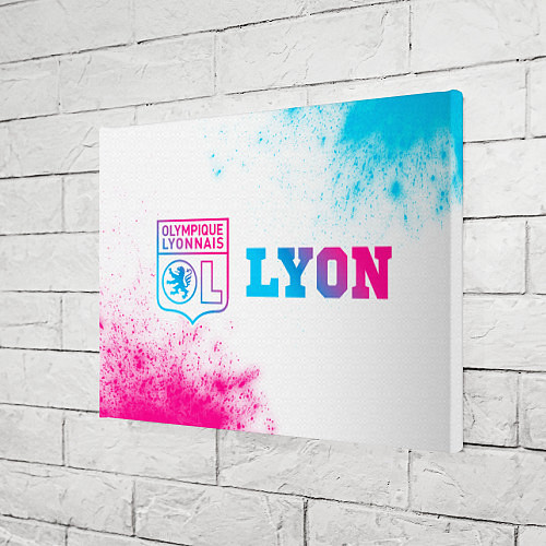 Картина прямоугольная Lyon neon gradient style по-горизонтали / 3D-принт – фото 3