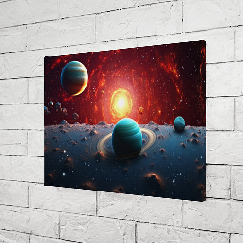 Картина прямоугольная Космос и разные планеты / 3D-принт – фото 3