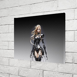 Холст прямоугольный Cyber Barbie - fantasy cyberpunk ai art, цвет: 3D-принт — фото 2