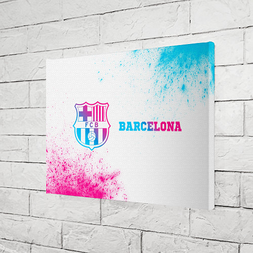 Картина прямоугольная Barcelona neon gradient style по-горизонтали / 3D-принт – фото 3