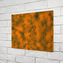 Холст прямоугольный Оранжевый в зеленых пятнах, цвет: 3D-принт — фото 2