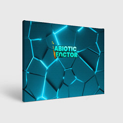 Холст прямоугольный Abiotic Factor logo neon, цвет: 3D-принт