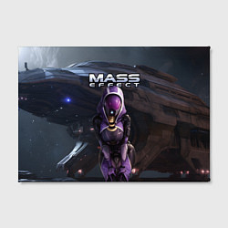 Холст прямоугольный Mass Effect ТалиЗора и космический корабль, цвет: 3D-принт — фото 2