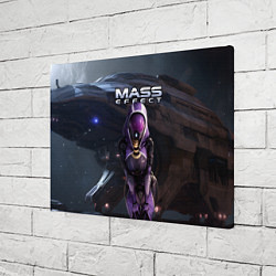 Холст прямоугольный Mass Effect ТалиЗора и космический корабль, цвет: 3D-принт — фото 2