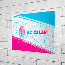 Холст прямоугольный AC Milan neon gradient style по-горизонтали, цвет: 3D-принт — фото 2