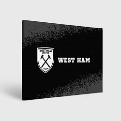 Холст прямоугольный West Ham sport на темном фоне по-горизонтали, цвет: 3D-принт