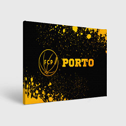Холст прямоугольный Porto - gold gradient по-горизонтали, цвет: 3D-принт