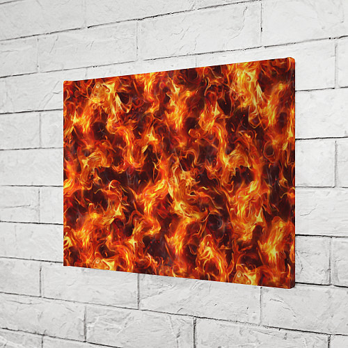 Картина прямоугольная Текстура элементаля огня / 3D-принт – фото 3