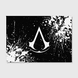 Холст прямоугольный White logo of assasin, цвет: 3D-принт — фото 2