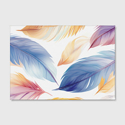 Холст прямоугольный Акварельные перья, цвет: 3D-принт — фото 2