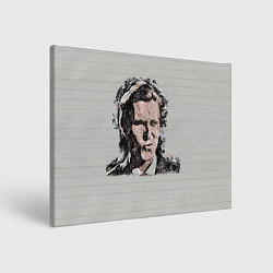 Холст прямоугольный Нарисованный Патрик Бэйтман, цвет: 3D-принт